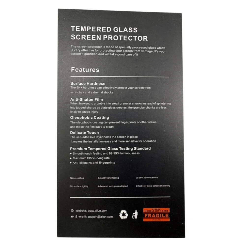 Ailun Glass Screen Protector~ 4 Pack~IPhone 12/12Pro~Open Box 6.1 inch